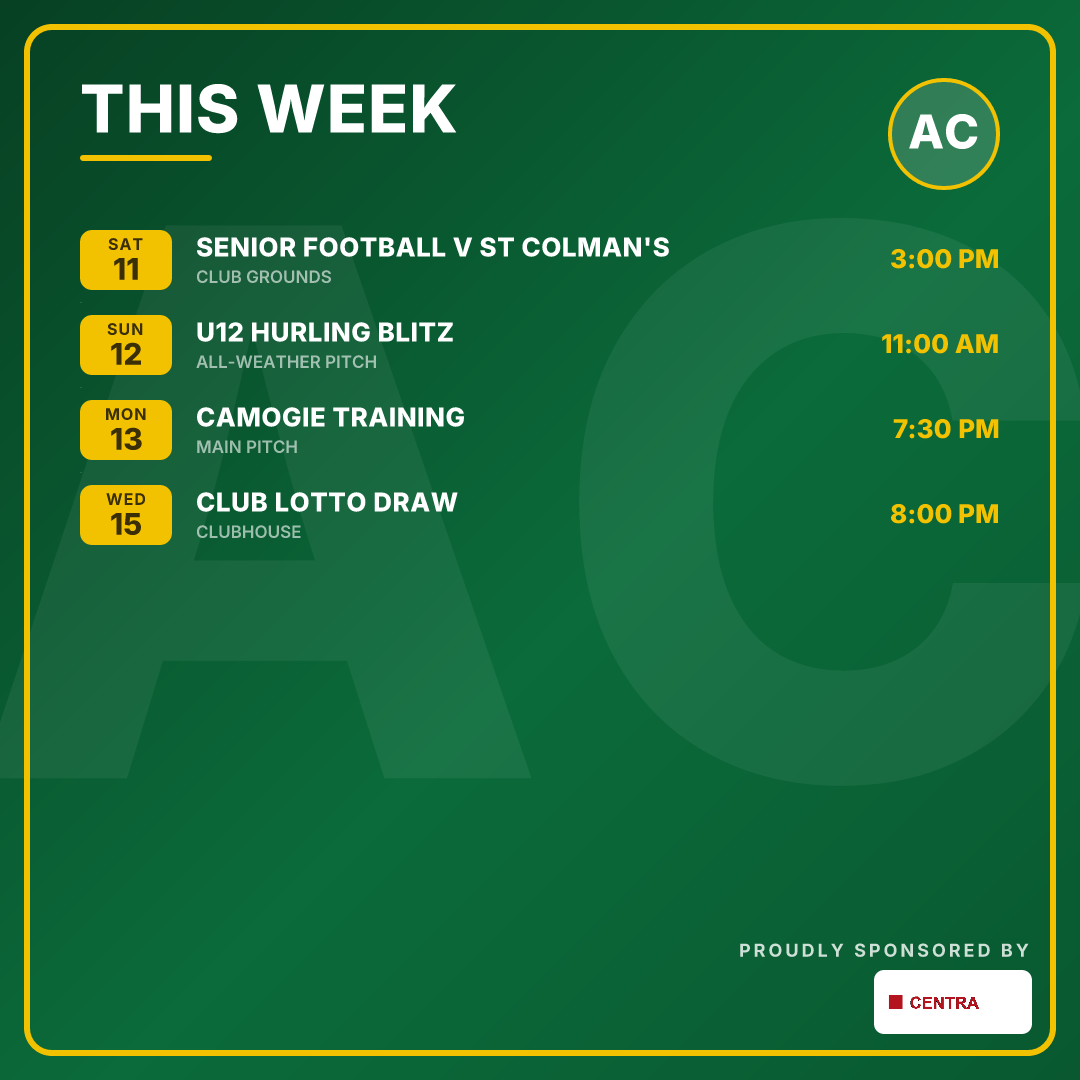 Example GaelPRO graphic — Schedule · Classic